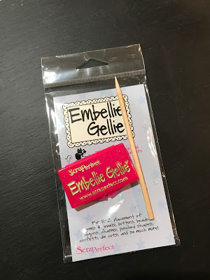 Embellie Gellie helps to pick up and attach small embellishments to all your craft projects