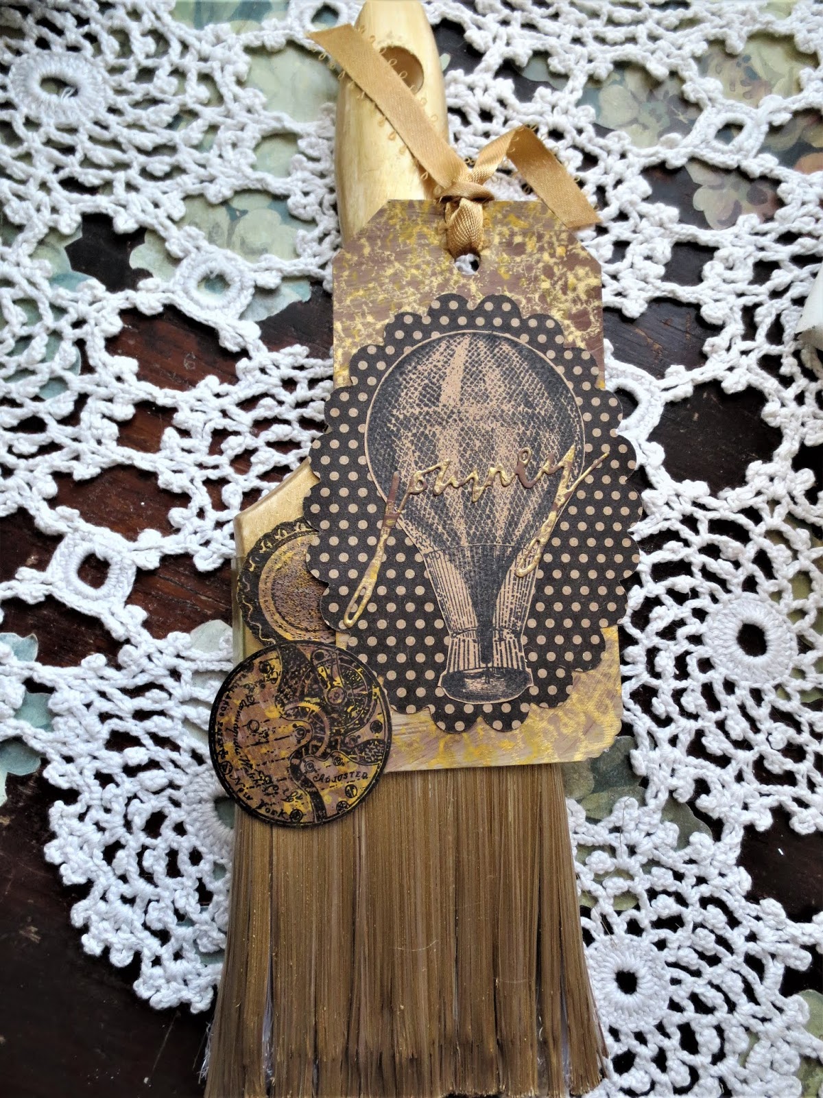 How to make a Steampunk Altered Paint Brush – ScraPerfect