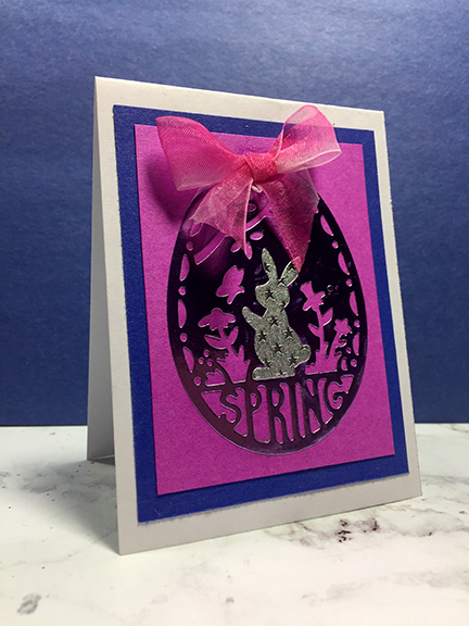 spring card with bow